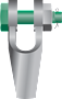 G-6422 Green Pin Open Spelter Socket Product Illustration